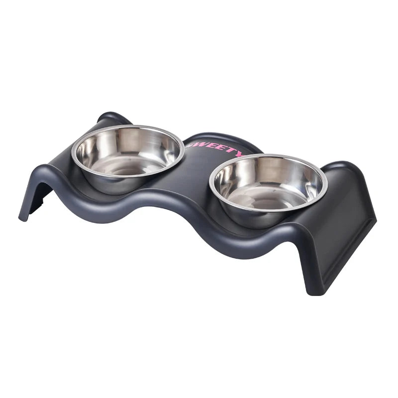 Wavy Double Pet Bowl