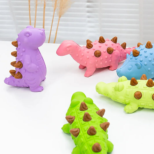 Tyrannosaurus Rex Snack Dog To Relieve Boredom Molar Teeth Cleaning Dinosaur Small Medium and Large Dog Leaking Food Ball Toy