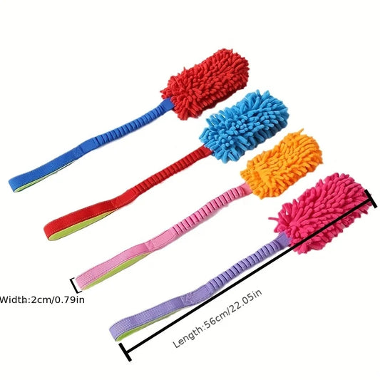 Dog Training Anti-tear Pulling Rope Toy Pet Plush Grinding Teeth Bite-resistant Toy Colorful Rope Ball Dog Interactive PuzzleToy