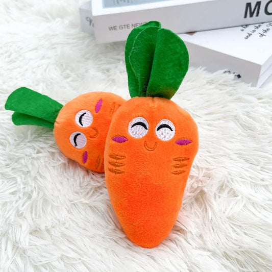 Pet Toys Carrot Chicken Legs Bone Dog Chew Toy Stuffed Squeaking Cute Plush Puzzle for Small Dog Puppy Chew Squeaker Squeaky Toy