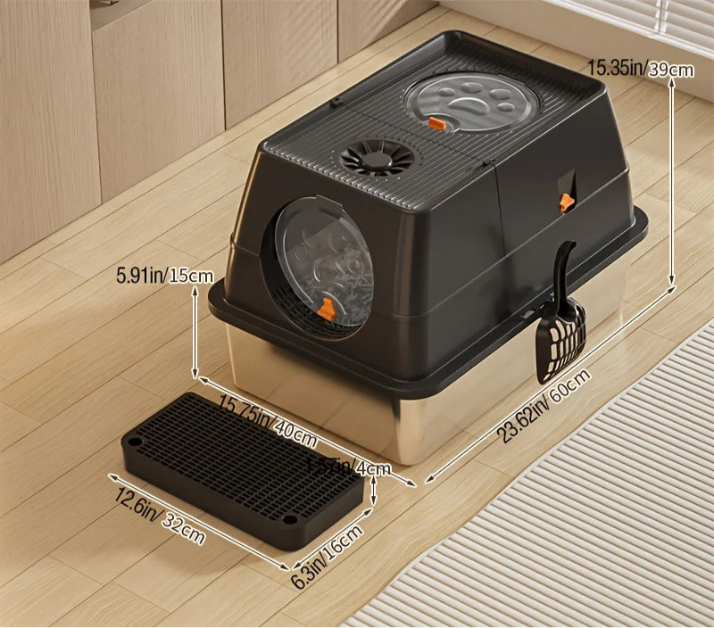 SteelSanctuary XL Cat Litter Box