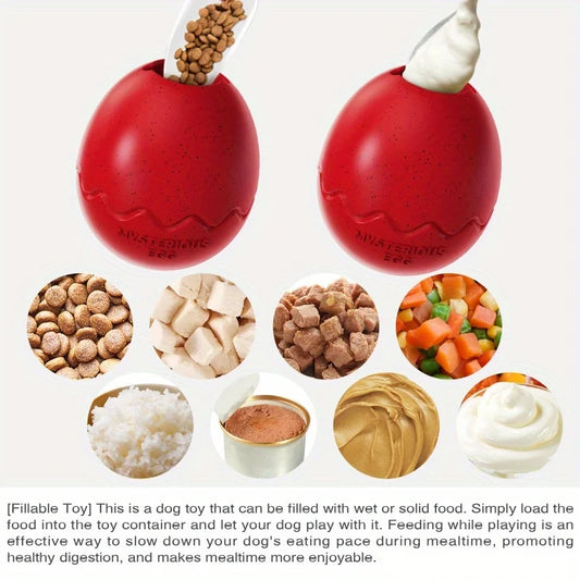 Interactive Dog Toy Dispenser Dinosaur Egg-Shaped Design Perfect for Slow Feeding and Playing