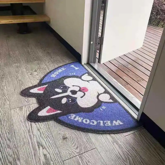 Semicircle Cartoon Animals Doormats Entrance Pvc Carpets For Home Bathroom Non-Slip Rugs Living Room Door Floor Stair Hallway