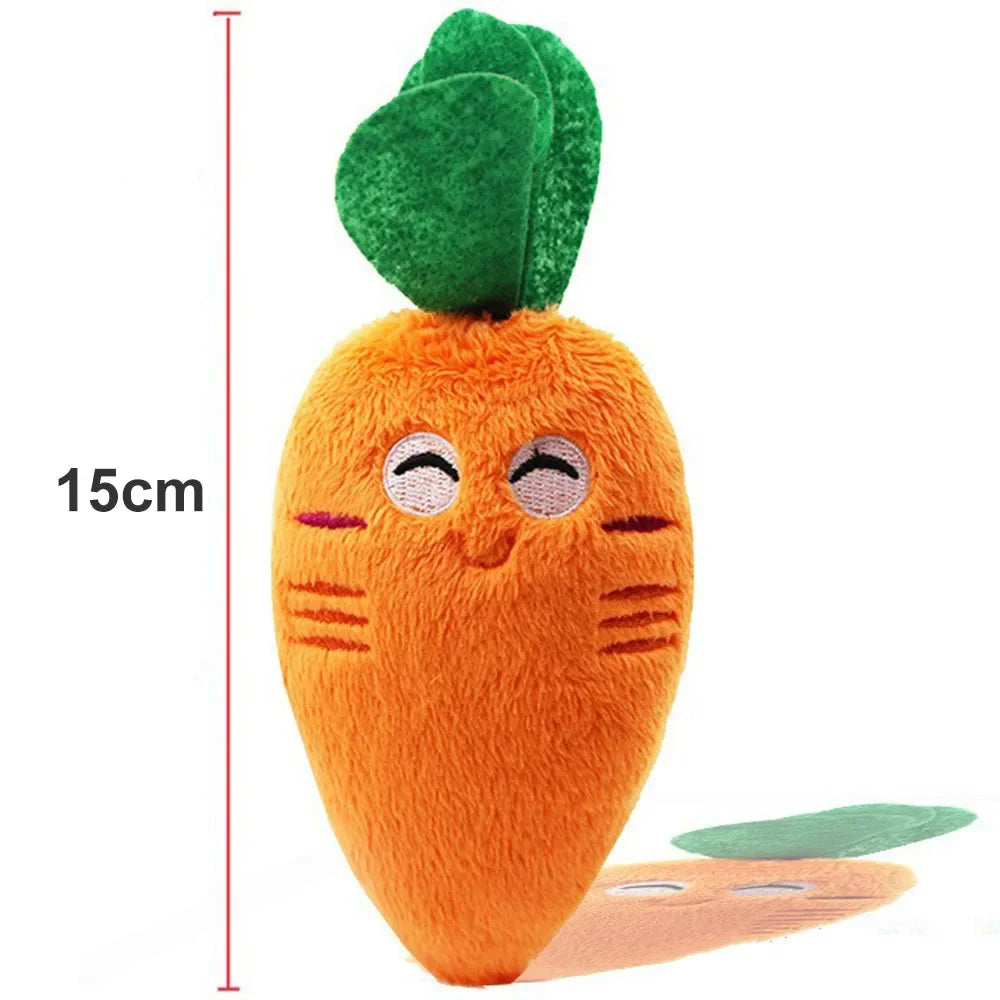 Pet Toys Carrot Chicken Legs Bone Dog Chew Toy Stuffed Squeaking Cute Plush Puzzle for Small Dog Puppy Chew Squeaker Squeaky Toy
