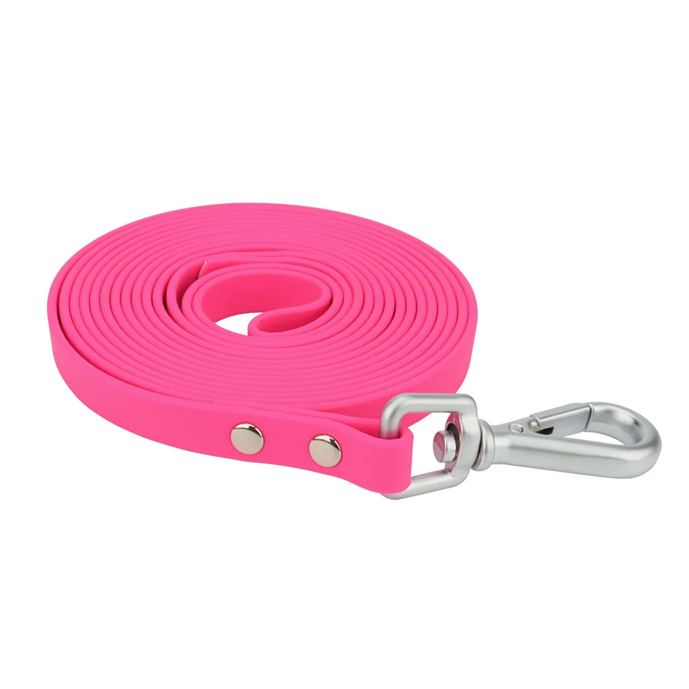 PVC Long Dog Leashes Cat Traction Lead Rope Candy Color Outdoor Short Pet Leash Blue Rose Red Yellow