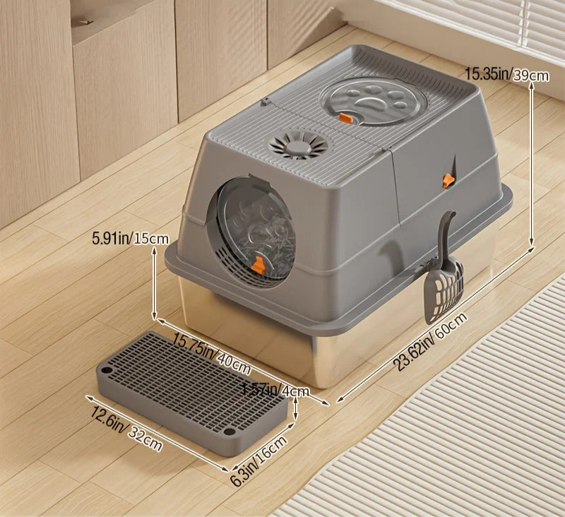 SteelSanctuary XL Cat Litter Box