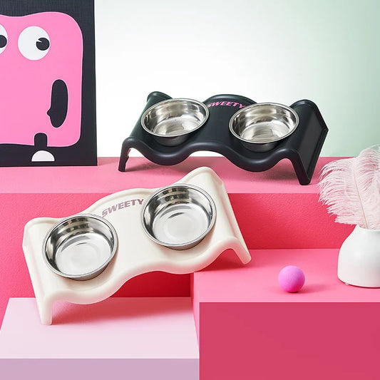 Wavy Double Pet Bowl