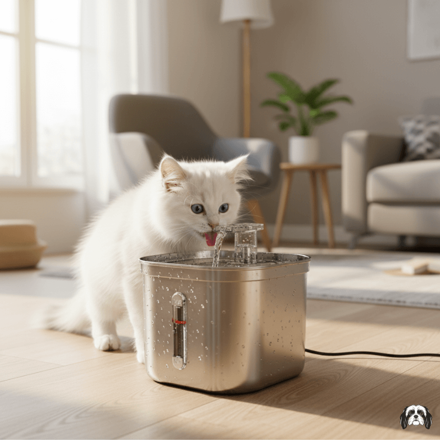 MiniFlow 2L Stainless Steel Pet Fountain