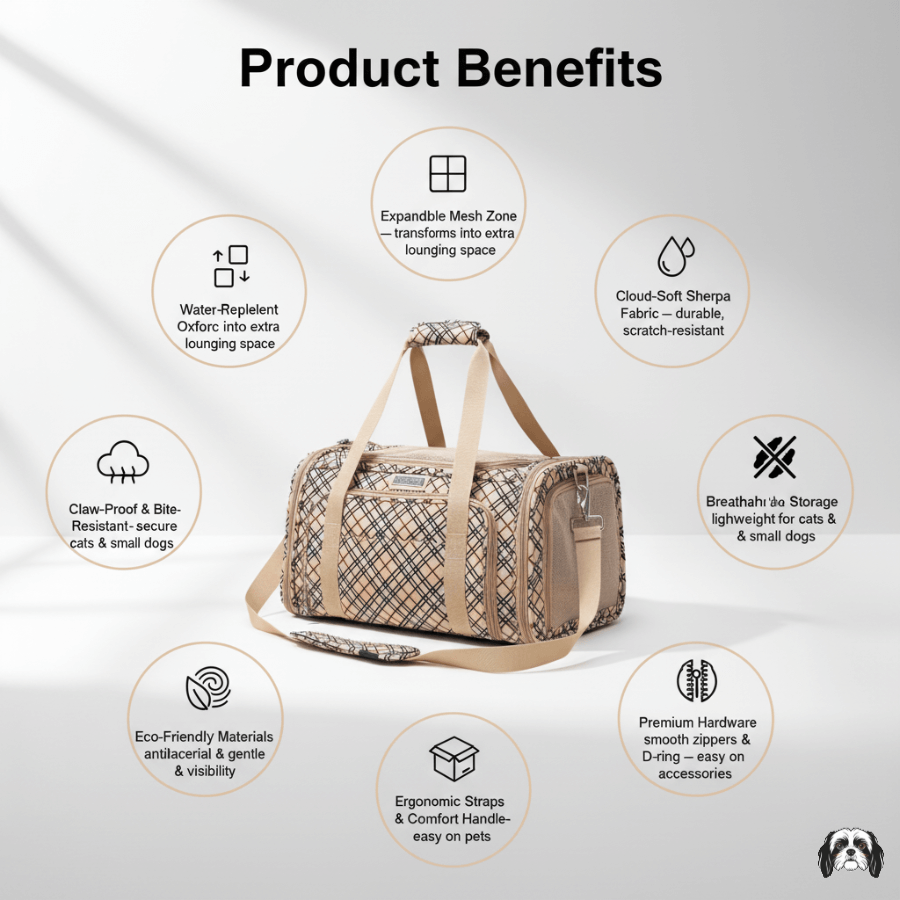 CozyNest Expandable Pet Bag