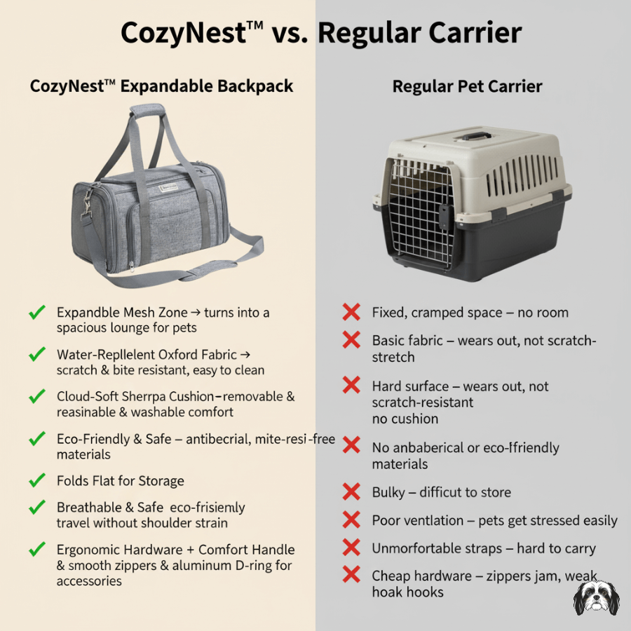 CozyNest Expandable Pet Bag