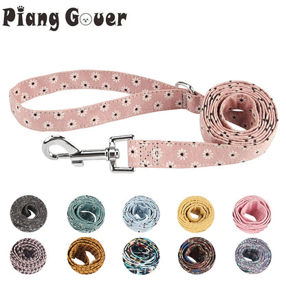 Dog Leash Fashion Flower Pet Leashes Medium Large Puppy Leashes Lead Rope For Cat Big Small Pet Harness
