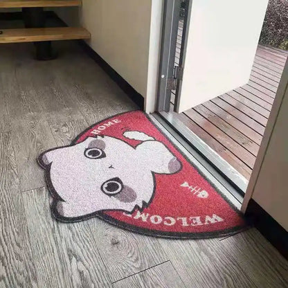 Semicircle Cartoon Animals Doormats Entrance Pvc Carpets For Home Bathroom Non-Slip Rugs Living Room Door Floor Stair Hallway