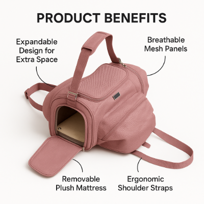 WanderPaws Expandable Pet Backpack