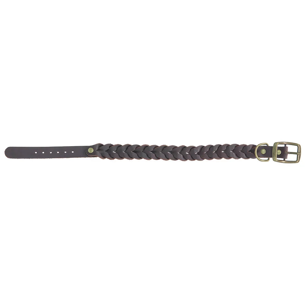 Genuine Leather Dog Collars Durable Braided Leather Dog Collars for Small Medium Large Dogs German Shepherd Pet Dog Accessories