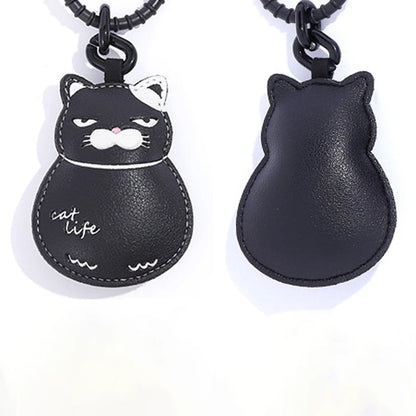 Expression Cat Keychain Cartoon Cat Leather Pendant Car Key Chain Cute Bag Accessories Girl Gift