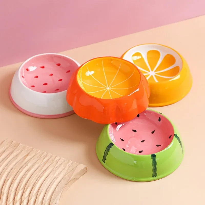 Fruit Bliss Ceramic Pet Bowl