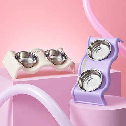 Wavy Double Pet Bowl