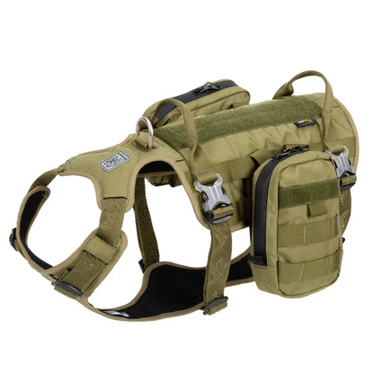 TRUELOVE High Performance Tactical Training Military Backpack Service Dog Harness with Dupont Nylon 66 Waterproof Fabric YH1805