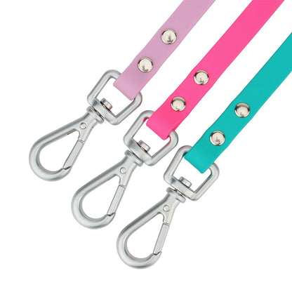 PVC Long Dog Leashes Cat Traction Lead Rope Candy Color Outdoor Short Pet Leash Blue Rose Red Yellow