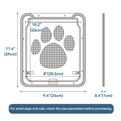 Large Small Dog and Cat Screen Door, Lockable Self-Closing Function, Sturdy Pet Door Easy Safe Freely Enter House Outdoor Window