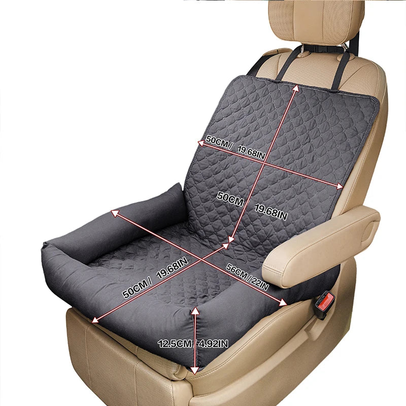 RidePaws Waterproof Pet Car Seat Cover &amp; Travel Bed