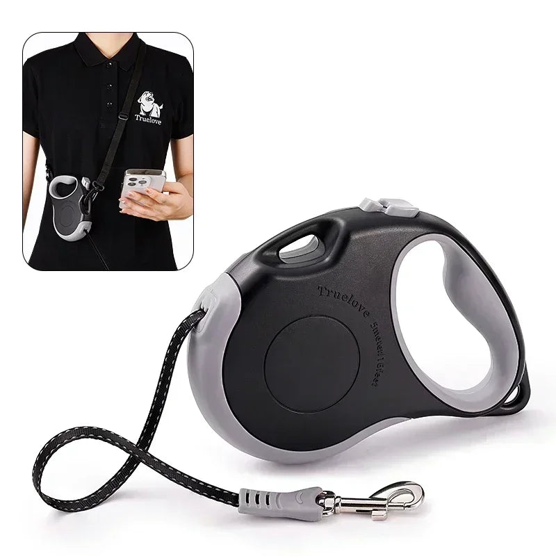 Truelove Tangle Free Retractable Dog Leash 16 Ft Strong Nylon Tape One-Handed Brake Pause Lock Dog Cat Owners Reliable TLL5001