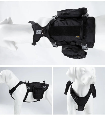 TRUELOVE High Performance Tactical Training Military Backpack Service Dog Harness with Dupont Nylon 66 Waterproof Fabric YH1805