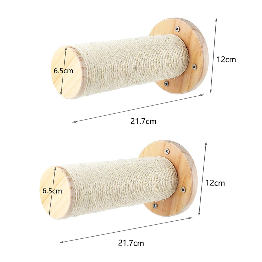 Cat Shelf Wall Hammock Climbing Shelves Moon Shaped And Perches Ladder Solid Wood Steps For Activity Indoor Cats Wall Furniture