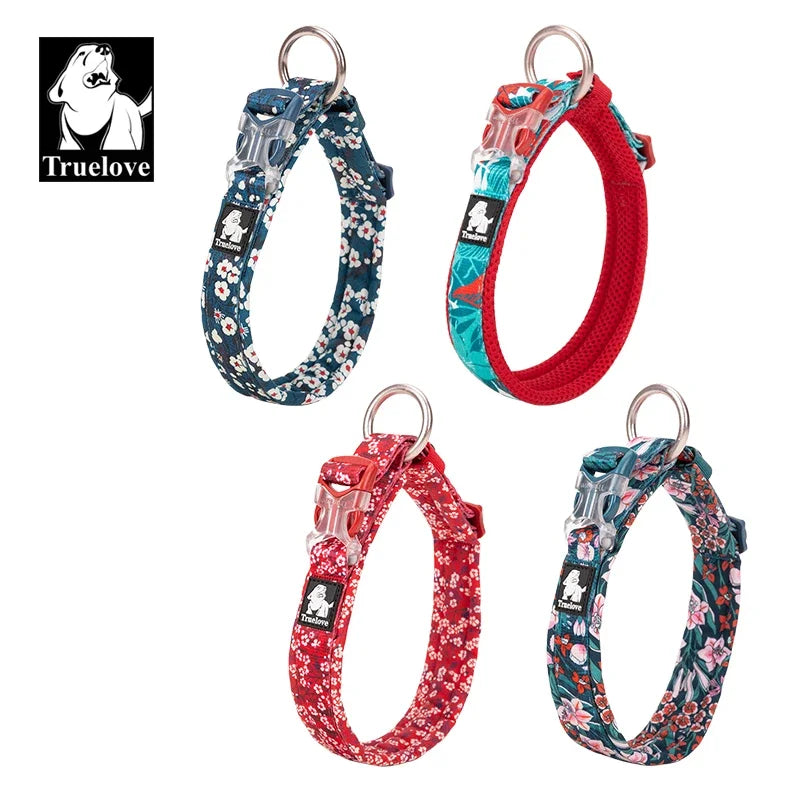 Truelove Floral Pet Collar Best Padded Comfort Cushion Camouflage Small Medium and Large Dogs and Pets Running Outdoors TLC5273
