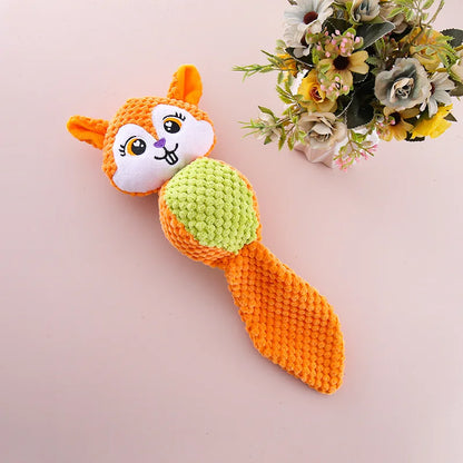 1 PC Pet Plush Toys Corn Dog Bite Voice Interaction Velvet Voice Spherical Animal Dolls Toy Dog