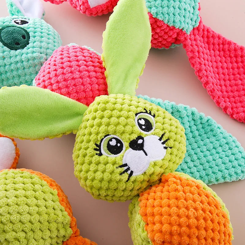 1 PC Pet Plush Toys Corn Dog Bite Voice Interaction Velvet Voice Spherical Animal Dolls Toy Dog