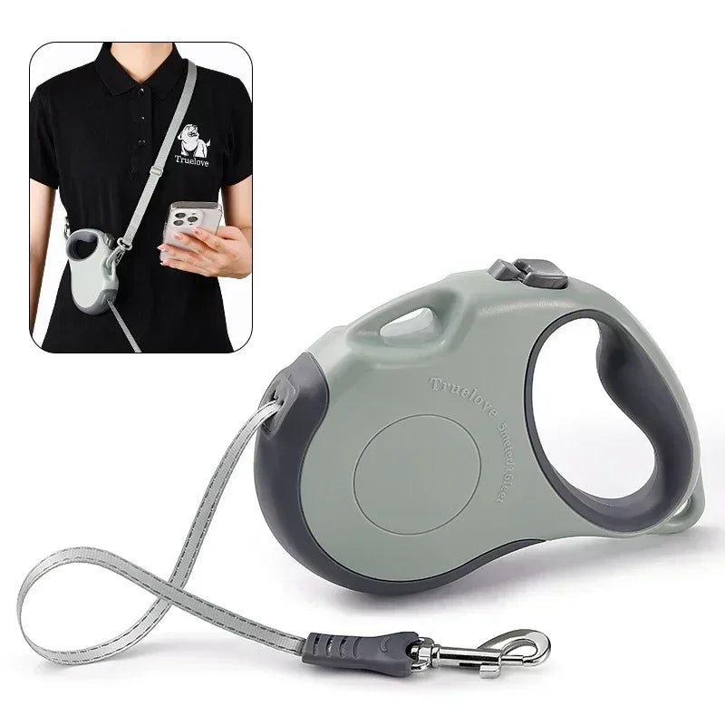 Truelove Tangle Free Retractable Dog Leash 16 Ft Strong Nylon Tape One-Handed Brake Pause Lock Dog Cat Owners Reliable TLL5001