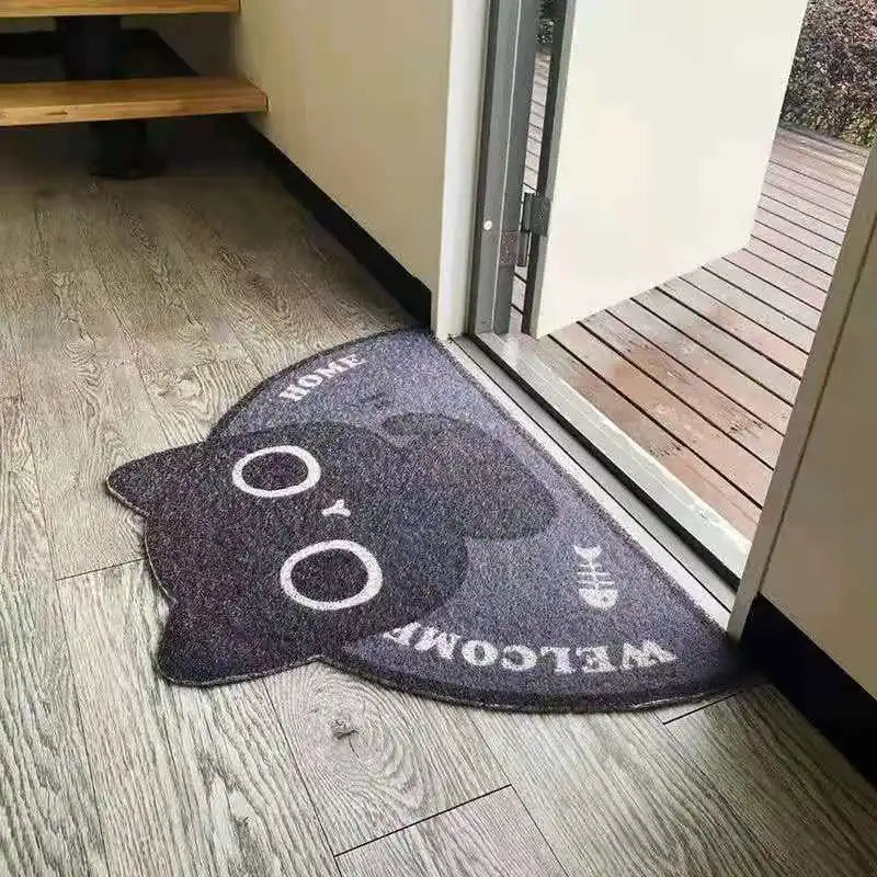 Semicircle Cartoon Animals Doormats Entrance Pvc Carpets For Home Bathroom Non-Slip Rugs Living Room Door Floor Stair Hallway