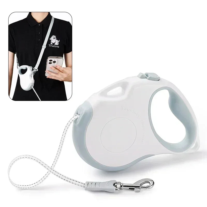 Truelove Tangle Free Retractable Dog Leash 16 Ft Strong Nylon Tape One-Handed Brake Pause Lock Dog Cat Owners Reliable TLL5001