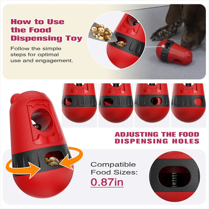 Dog Interactive Toys Indestructible Puppy Toy Adjustable Food Dispensing Treat Dispenser Dogs Puzzles Feeder Perfect Alternative