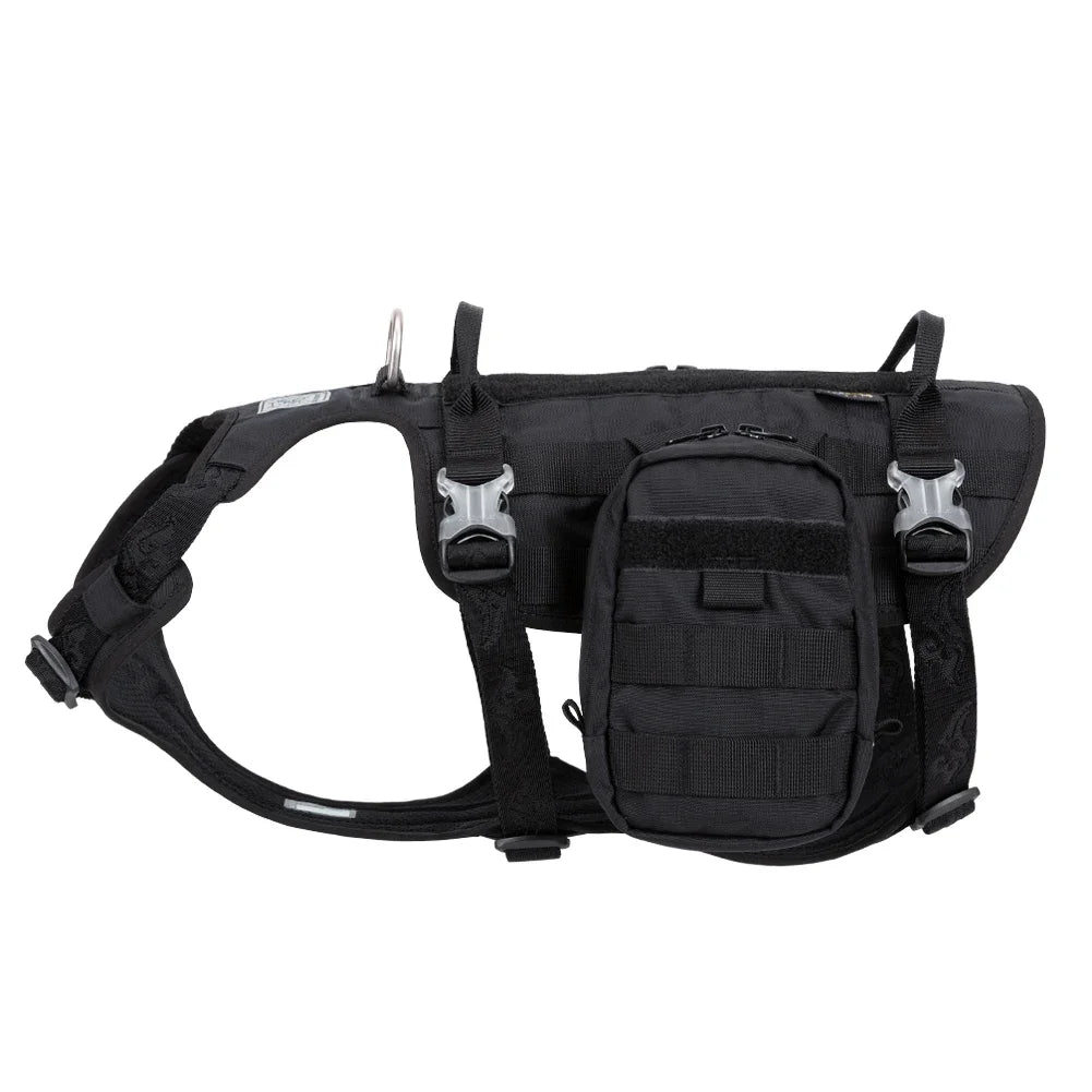TRUELOVE High Performance Tactical Training Military Backpack Service Dog Harness with Dupont Nylon 66 Waterproof Fabric YH1805
