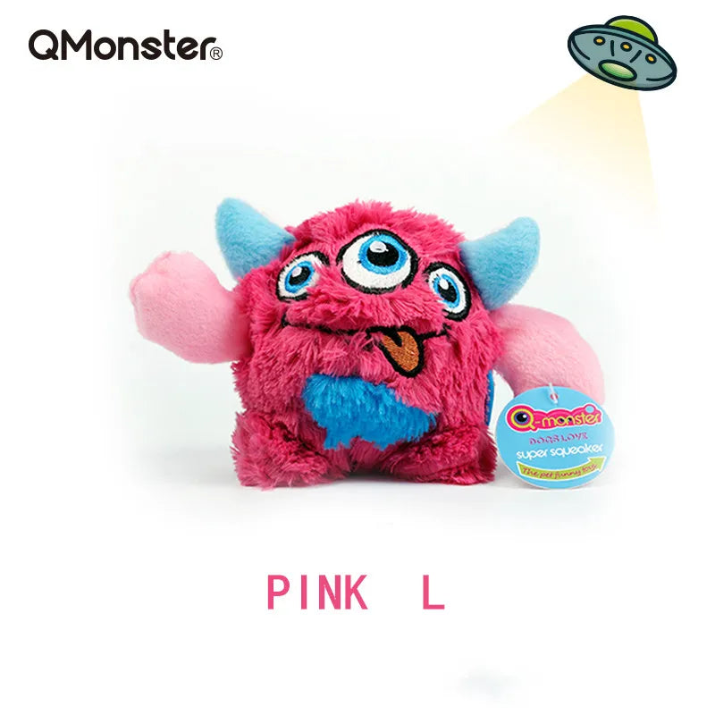 Q-monster Pet Vocal Toy,Built-in Sound Ball,Fun, Interactive Dog Toys,Fetch & Soft,Sturdy Toy for Indoor Play