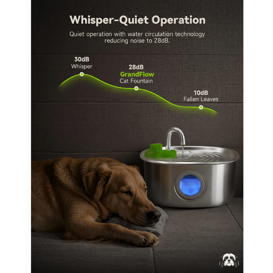 GrandFlow 7L Stainless Steel Pet Fountain